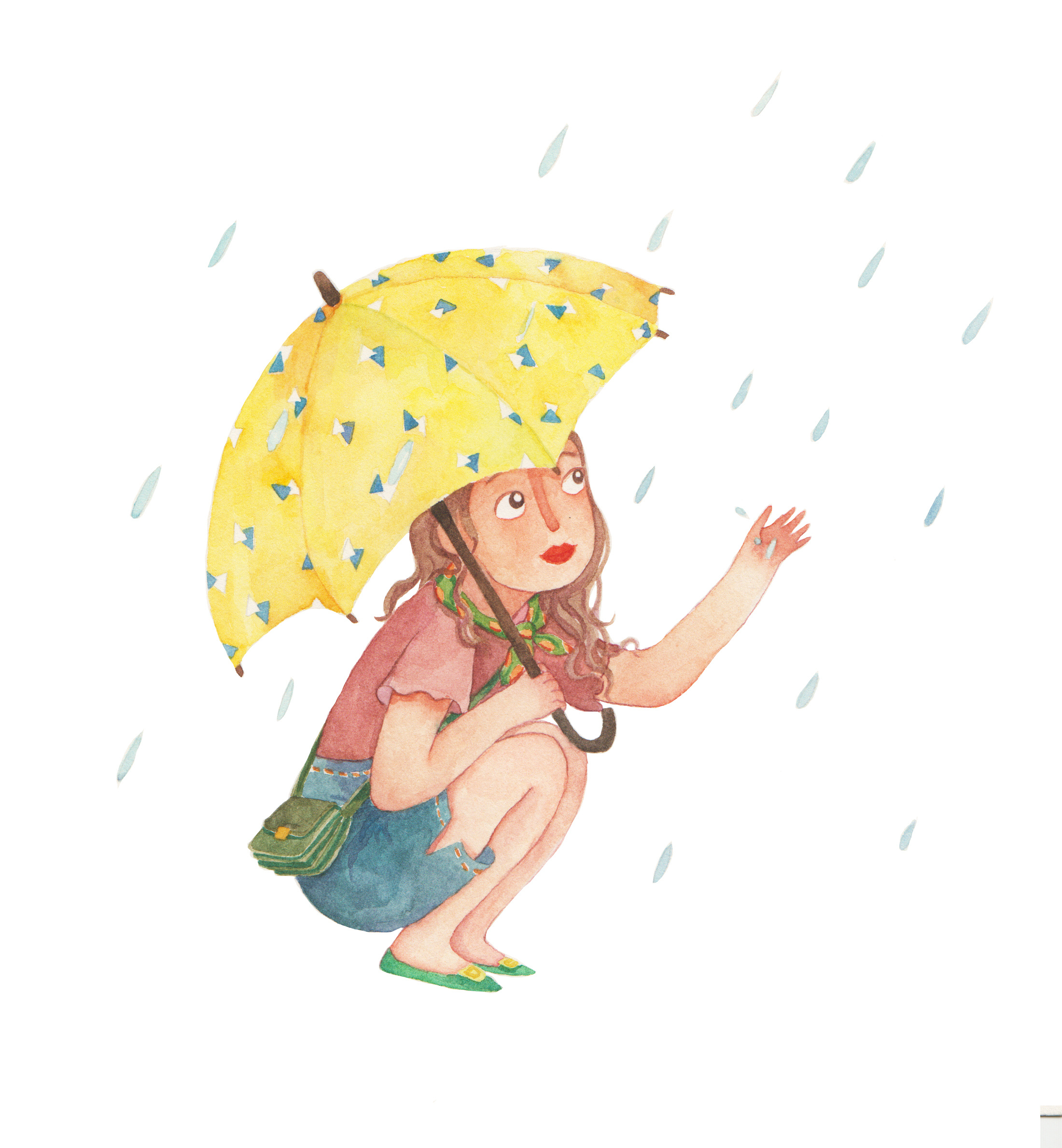 下雨了|插画|儿童插画|清茶君 - 原创作品 - 站酷 (ZCOOL)