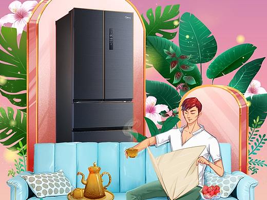 联合海报-美的＆顾家家居（个人主页-ZNDY0Nzc3MTY=） - 商业插画 - 站酷设计师迷糊糊糊原创素材 - 站酷ZCOOL