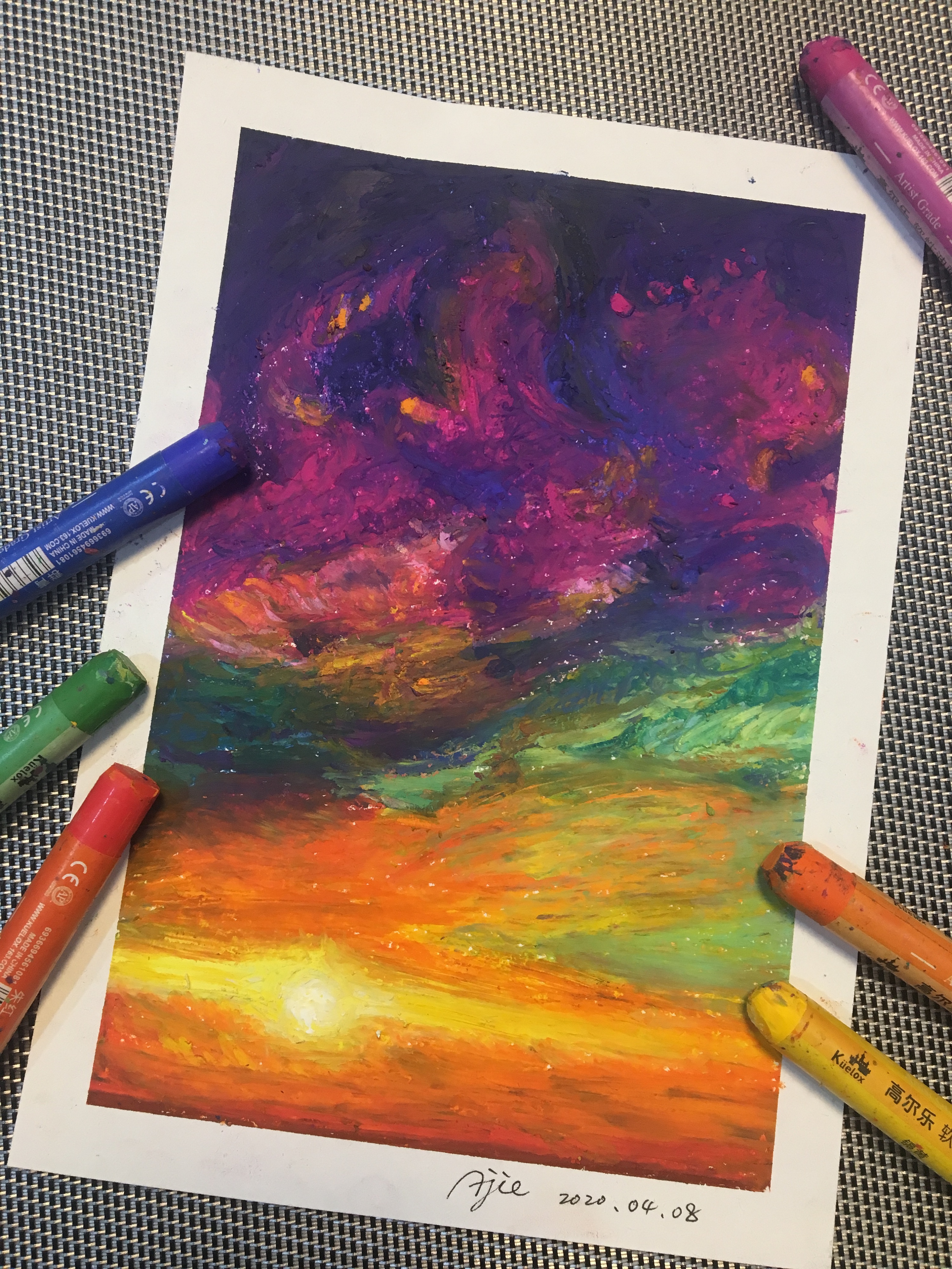 第二幅油画棒作品