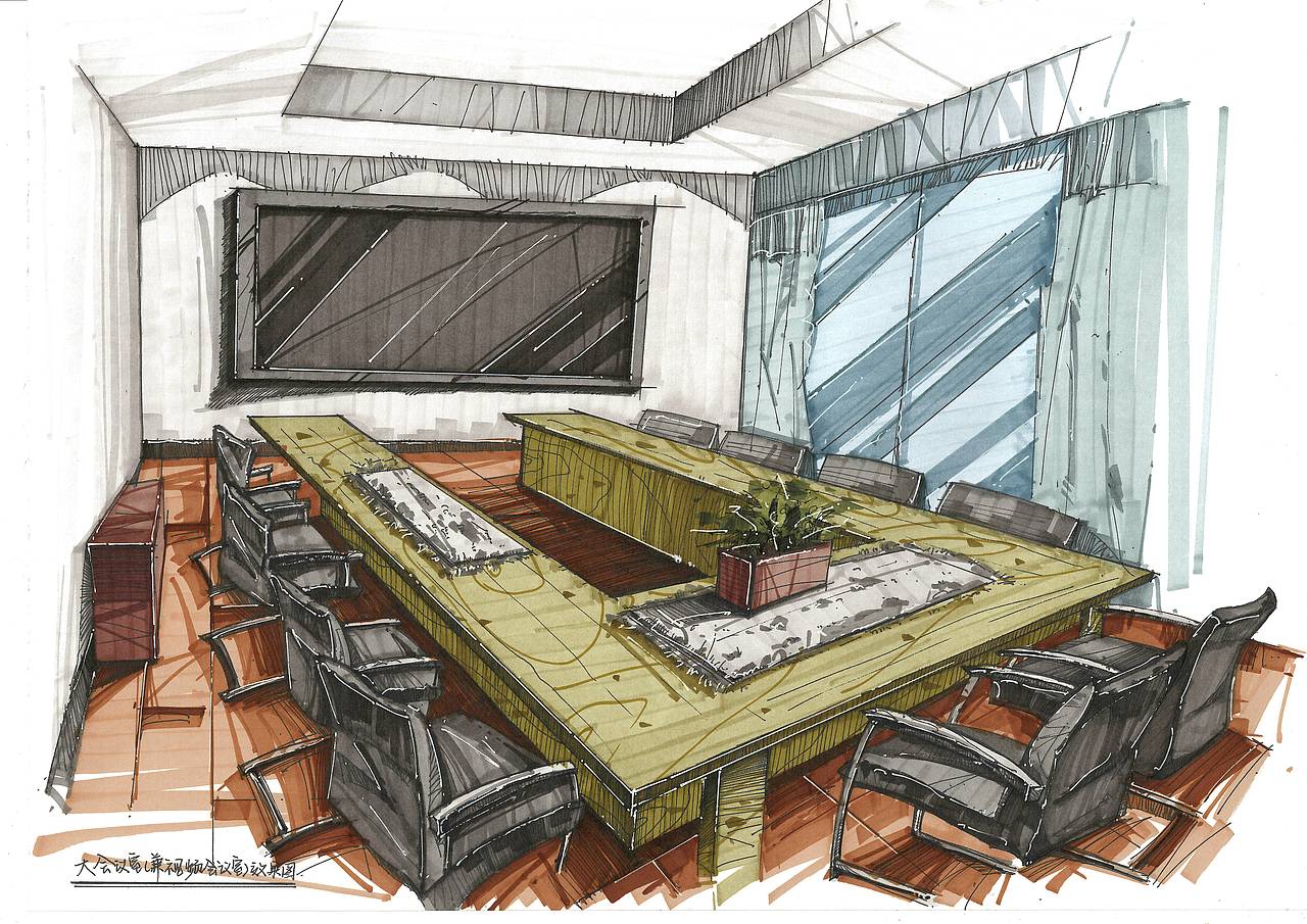 手绘室内 马克笔（图ZMjcwOTMwOTg4） - 绘画 - 站酷设计师derder男孩原创素材 - 站酷ZCOOL