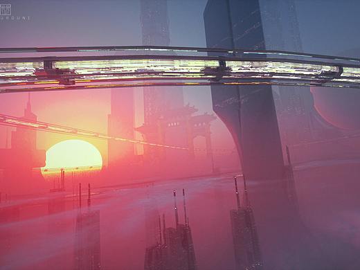 浪迹——落日幻影