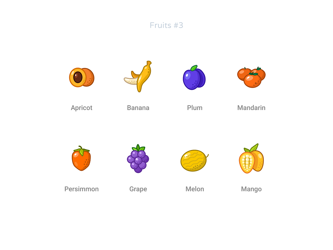 fruits icons pack