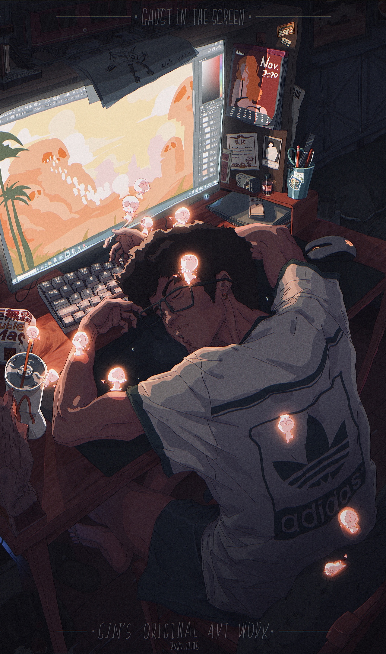 ghost in the screen（图ZMjMyNjU2ODI0） - 创作习作 - 站酷设计师CheeseGin原创素材 - 站酷ZCOOL