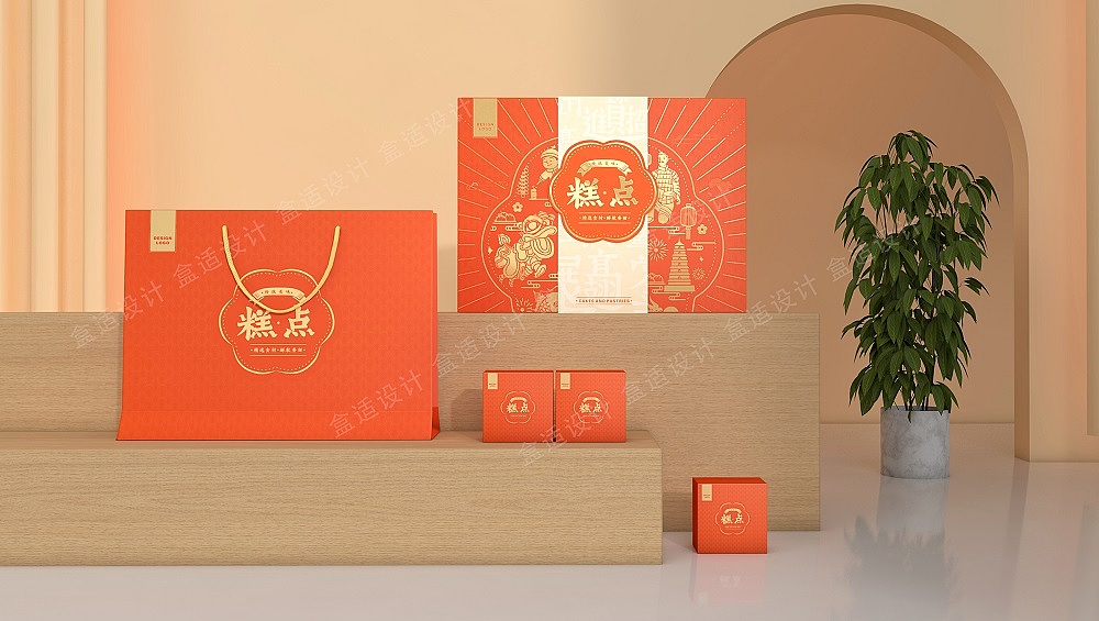 箱盒汇 | :陕西元素春节糕点礼盒包装设计