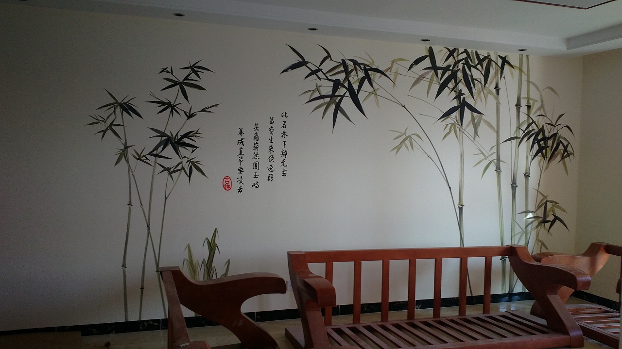 酒店酒吧壁画墙体彩绘