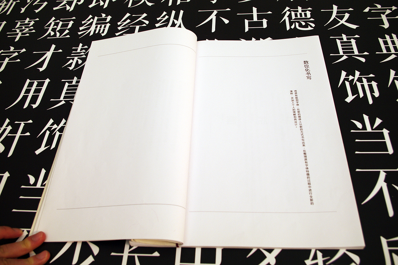 配套说明该字体设计细节的书籍设计。