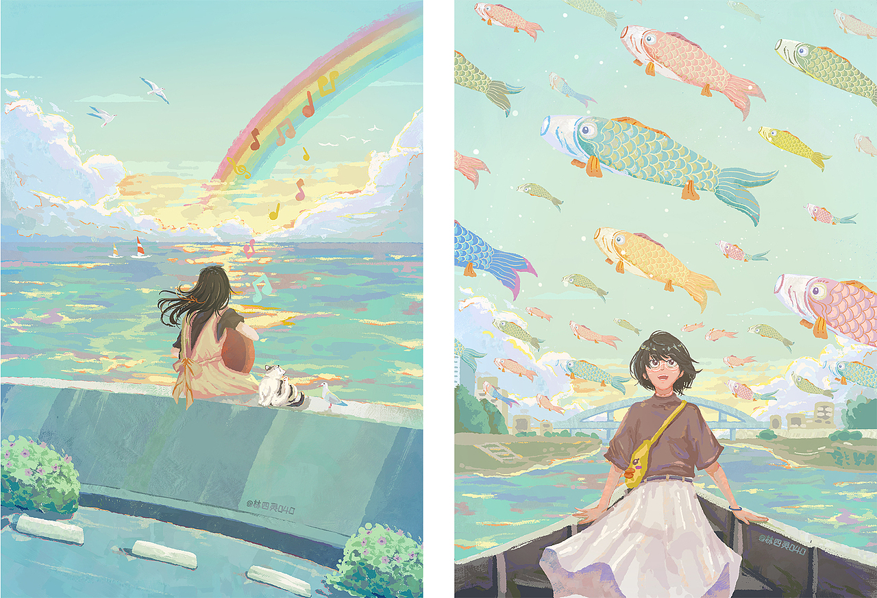 2021-年度插画总结-走走停停