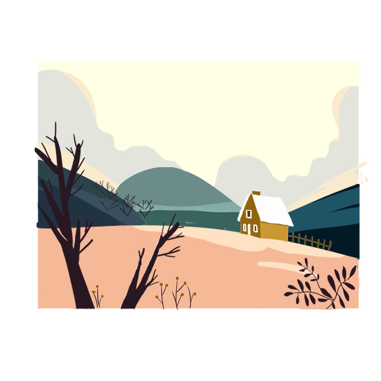 插画风景颜色搭配