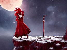 #站酷夢(mèng)筆#一個(gè)大雪紛飛的夜晚