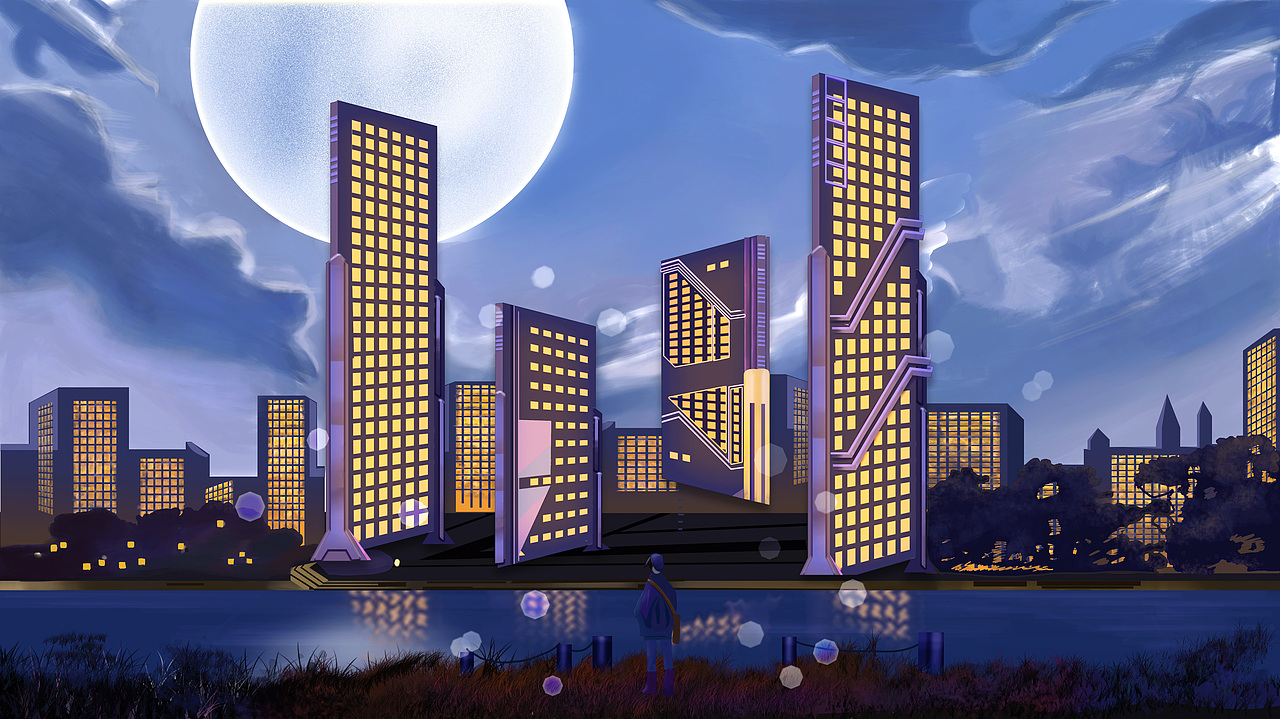 憧憬光明夜景（图ZMjI0MDYwNjYw） - 海报 - 站酷设计师生物圈的设计师原创素材 - 站酷ZCOOL