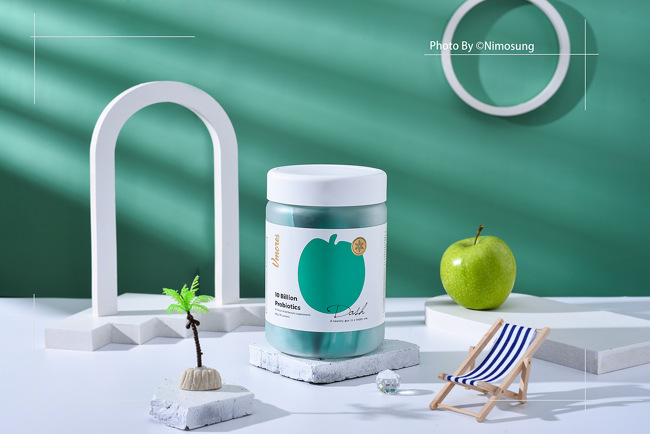 健康饮食维生素片创意拍摄