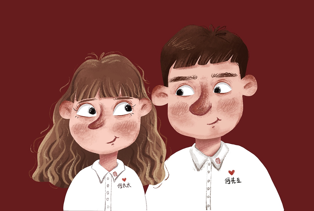 结婚证照片（图ZMjQ2OTU4Mzg4） - 儿童插画 - 站酷设计师璐璐璐璐lul原创素材 - 站酷ZCOOL