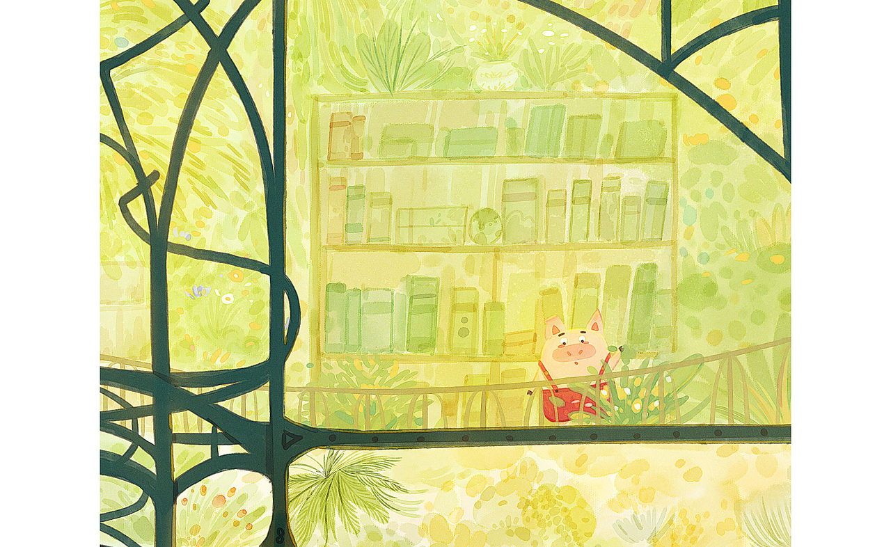 小猪在二楼的书店
和朋友们打招呼<br>.<br>.