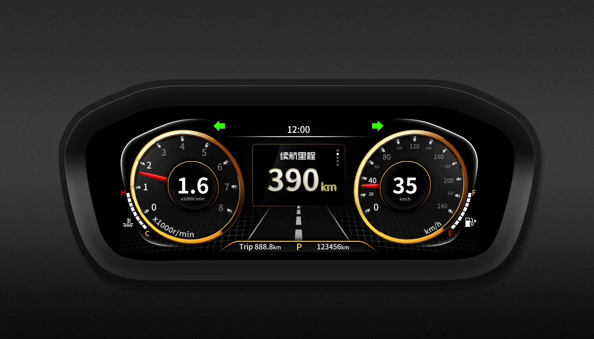 汽车仪表ui设计2|ui|软件界面|韶华易逝烟花易冷 - 原创作品 - 站酷