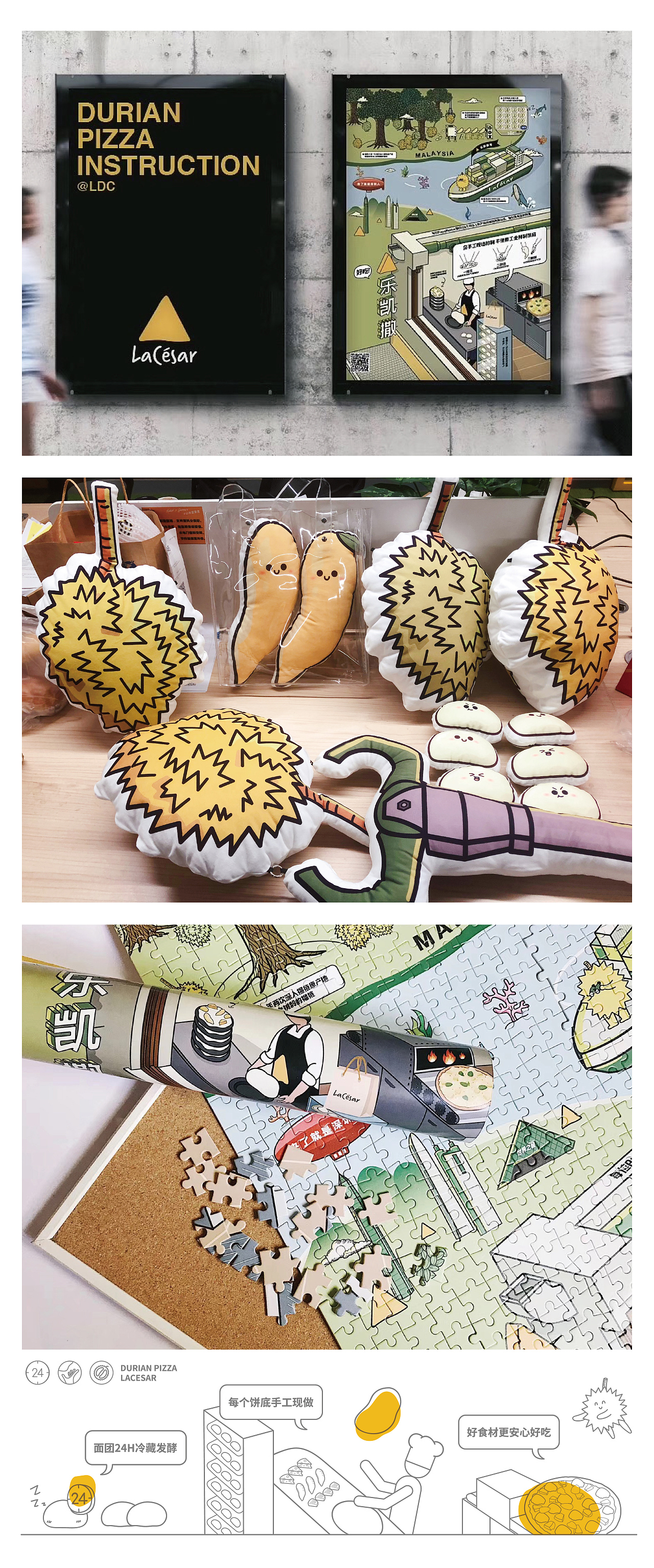 榴梿比萨说明书插画（图ZMTY4MDg1NjY4） - 商业插画 - 站酷设计师桥桥七七原创素材 - 站酷ZCOOL