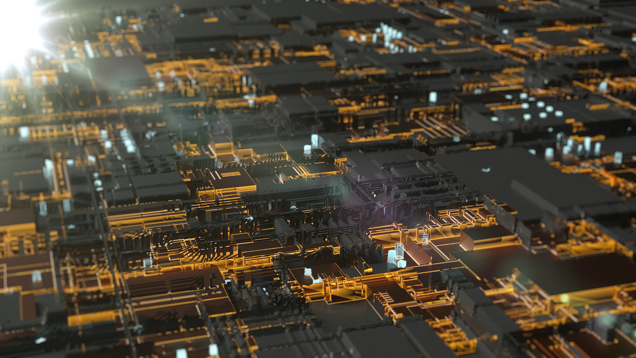 c4d 电路板科技小练习