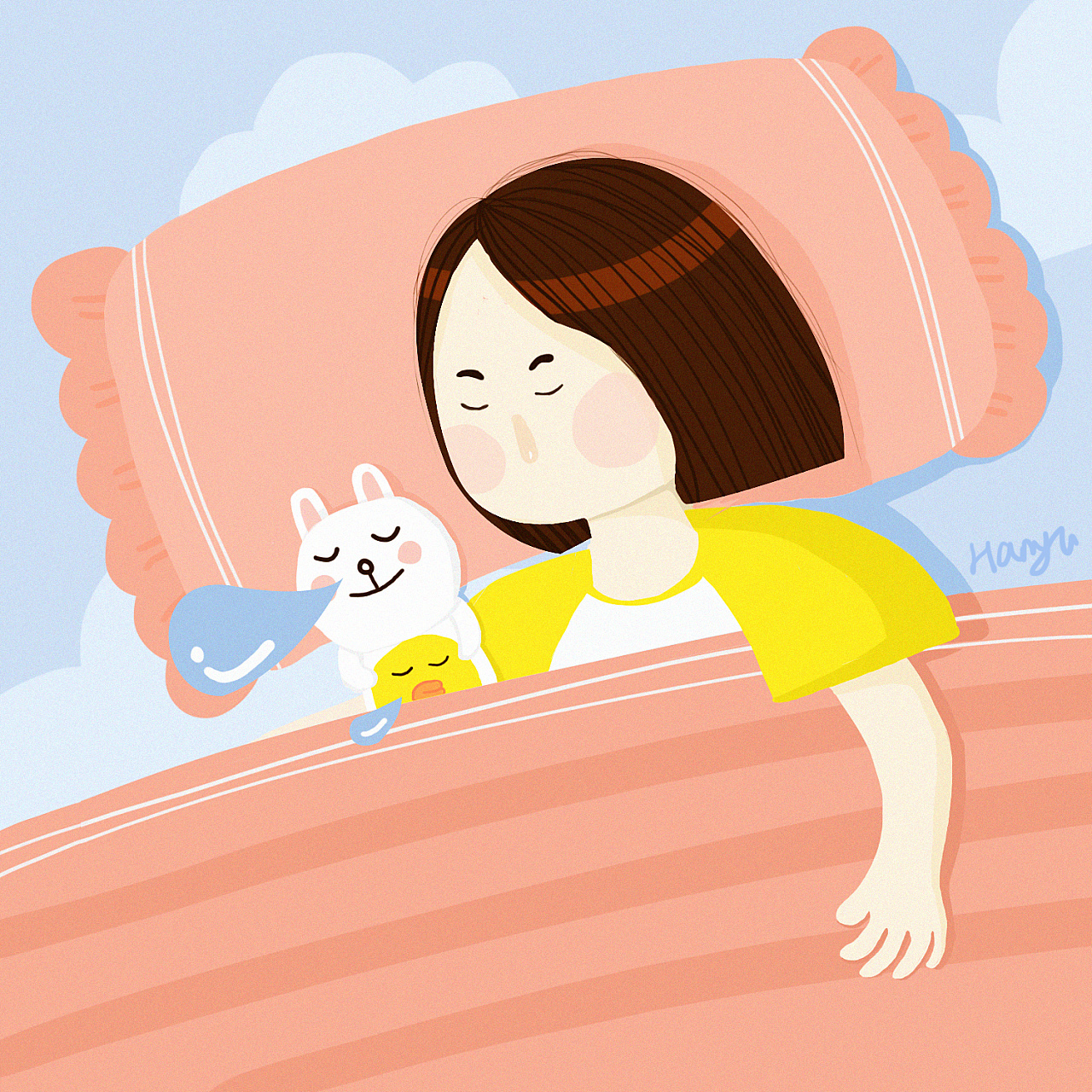 想睡觉|插画|涂鸦/潮流|角羊寒雨 - 原创作品 - 站酷 (zcool)