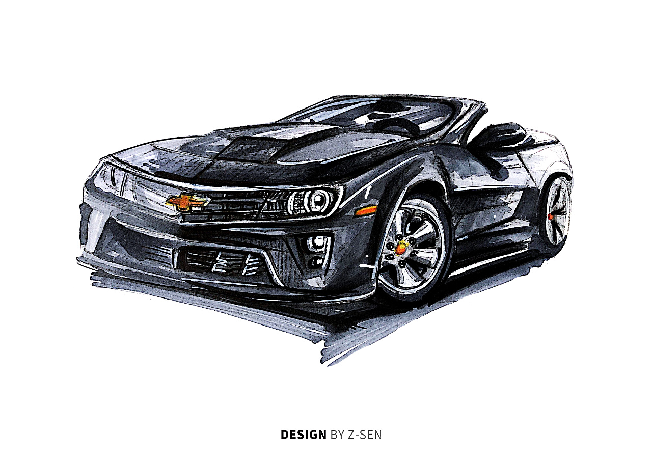 汽车-手绘效果图