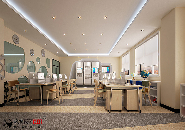 回民三小科技教室改造设计|银川学校装修|镹臻装饰