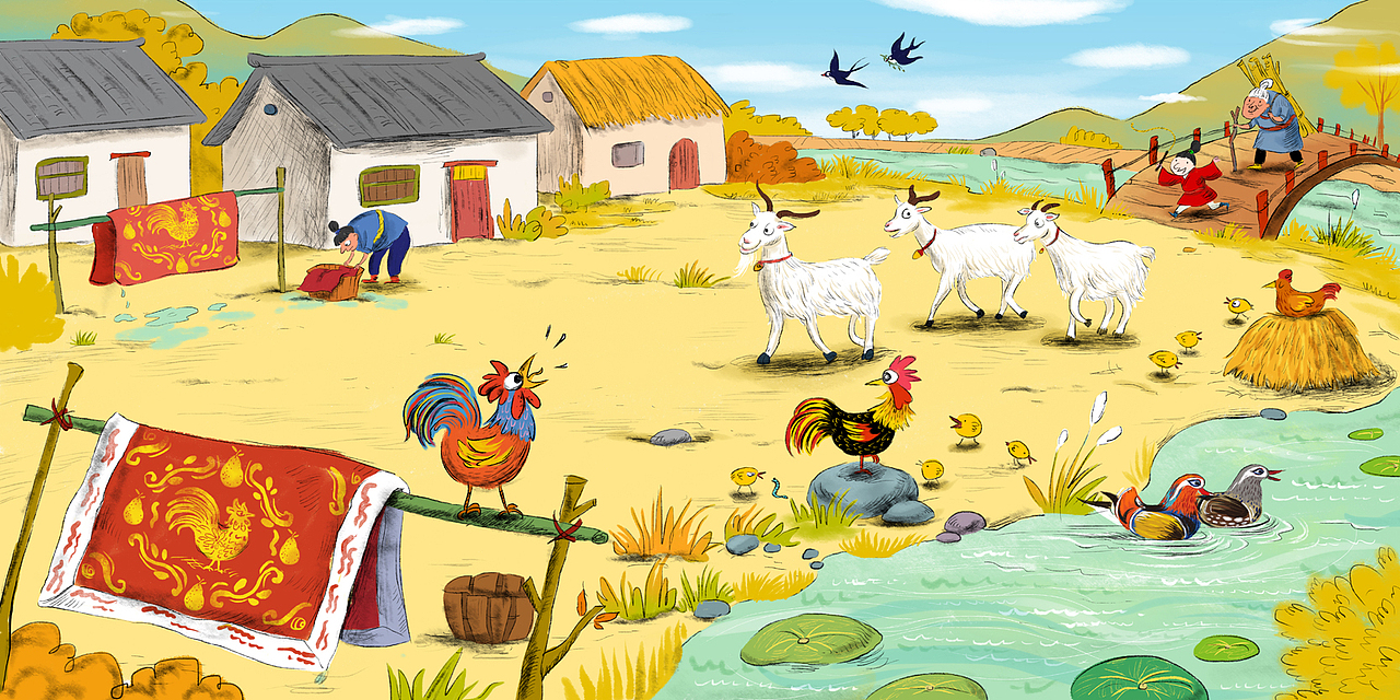 中国传统民俗绘本（图ZMjYyNDg3Njcy） - 绘本 - 站酷设计师晴天A1原创素材 - 站酷ZCOOL