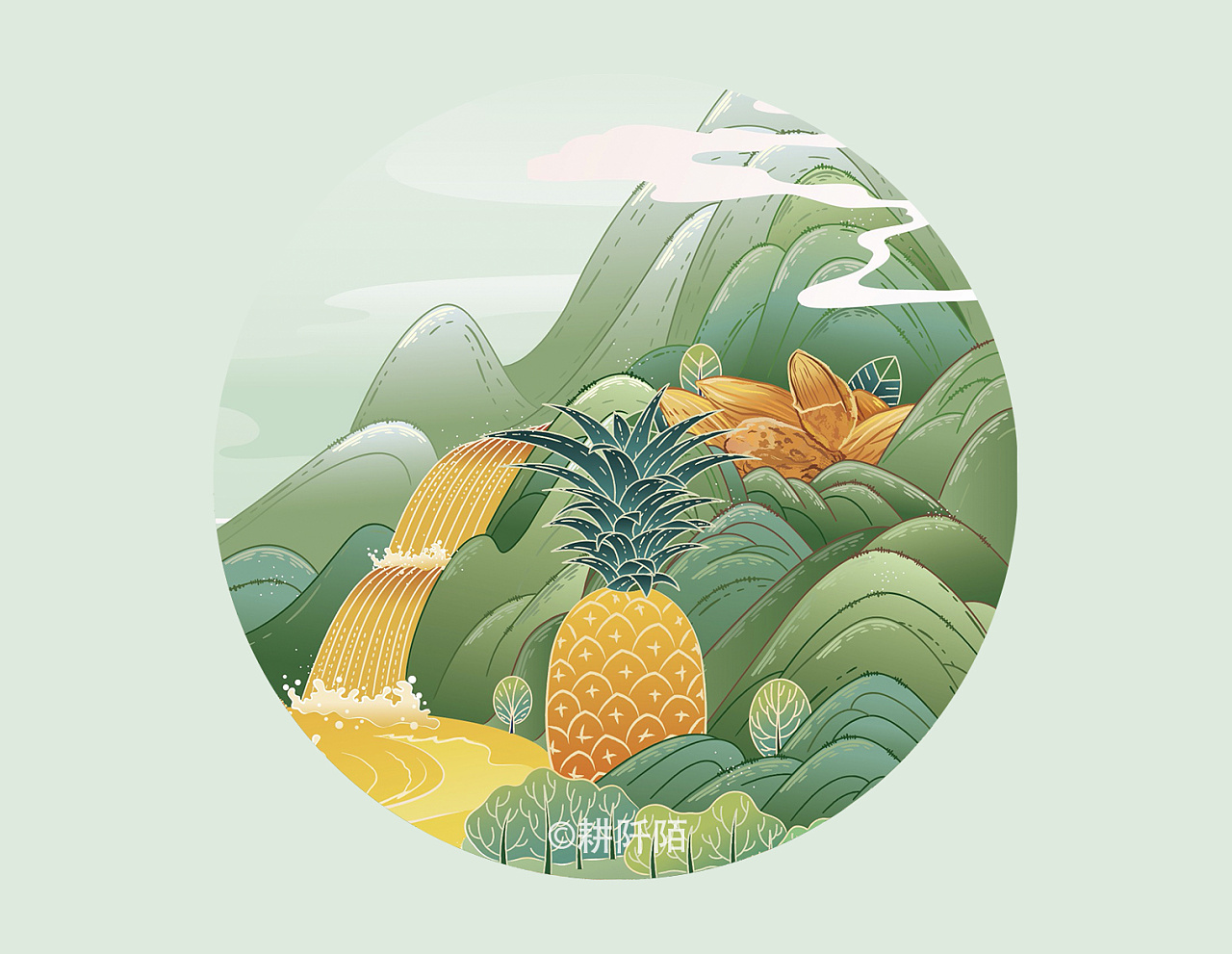 农产品包装设计插画/区域农品/地方风物插画——已商用|插画|商业插画