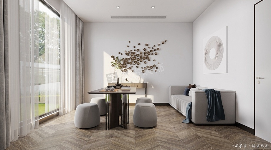 首地江山赋联排别墅装修,时尚轻奢风设计效果图