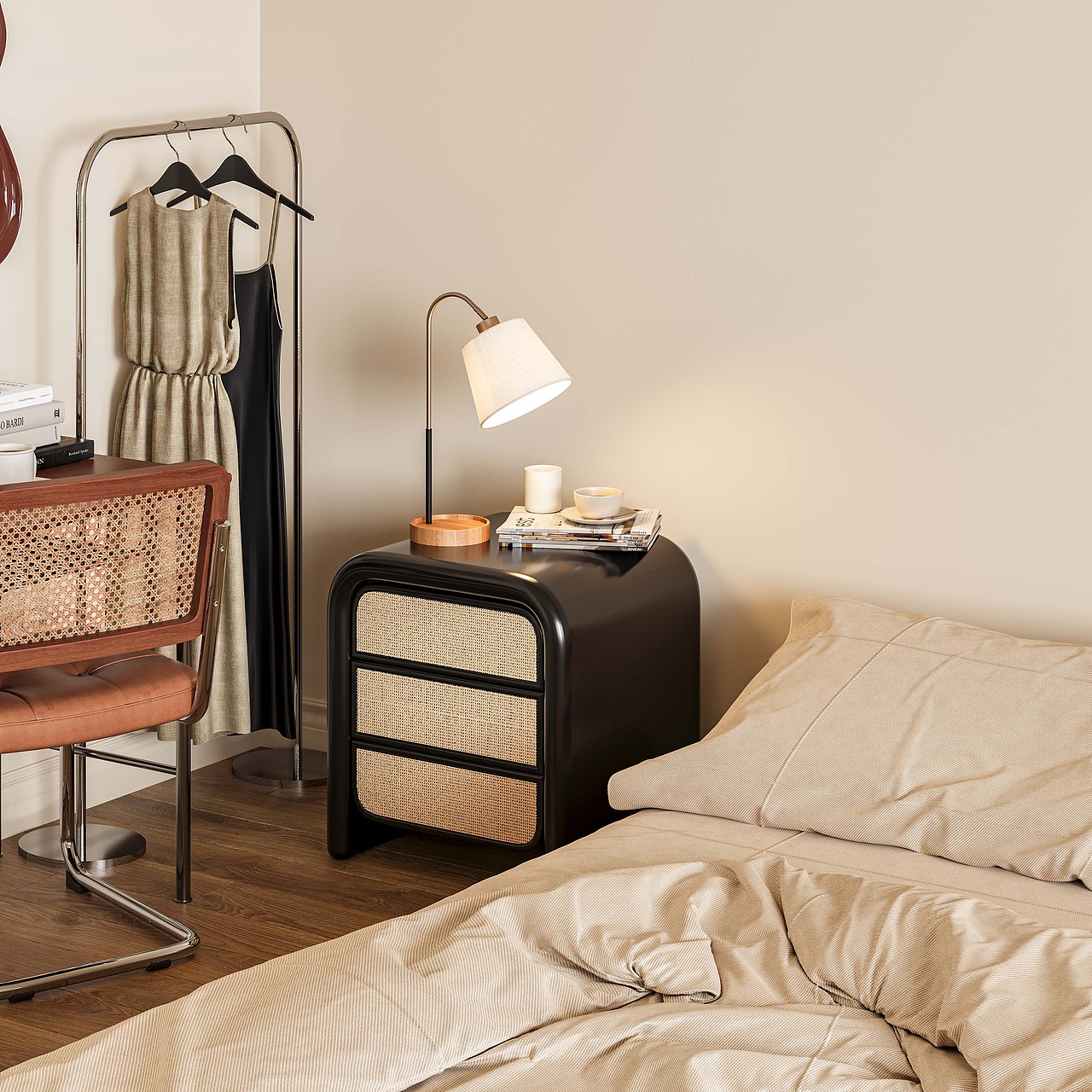 藤编床头柜（图ZMzYyODA3MDM2） - 生活用品 - 站酷设计师川田野产品新闻发原创素材 - 站酷ZCOOL