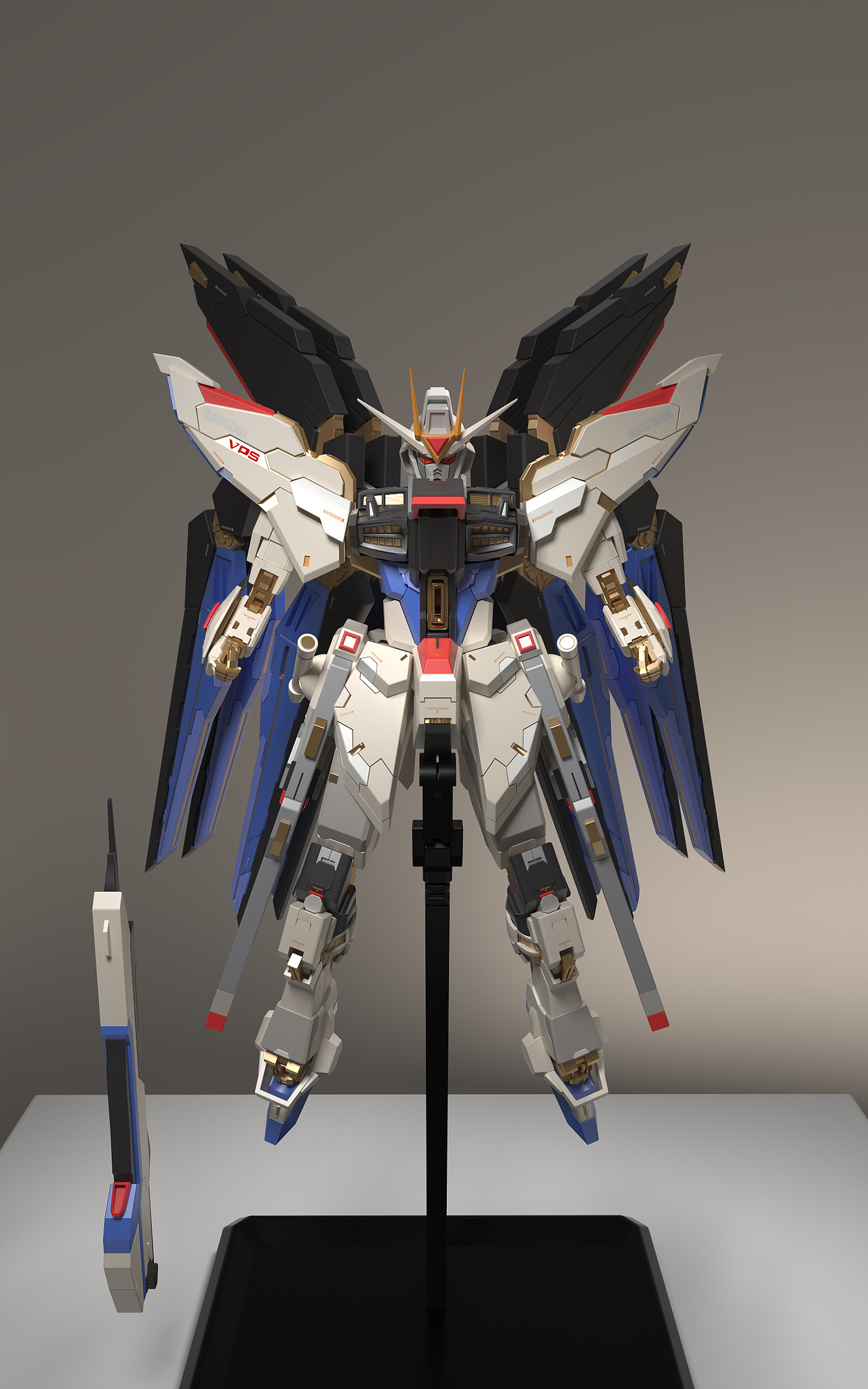 高达-自由强袭max渲染效果图