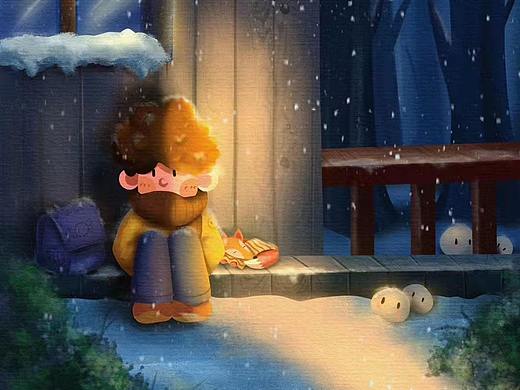 雪夜（個(gè)人主頁(yè)-ZNTU3MTk4NDg=） - 創(chuàng)作習(xí)作 - 站酷設(shè)計(jì)師畫(huà)畫(huà)的菠蘿頭原創(chuàng)素材 - 站酷ZCOOL