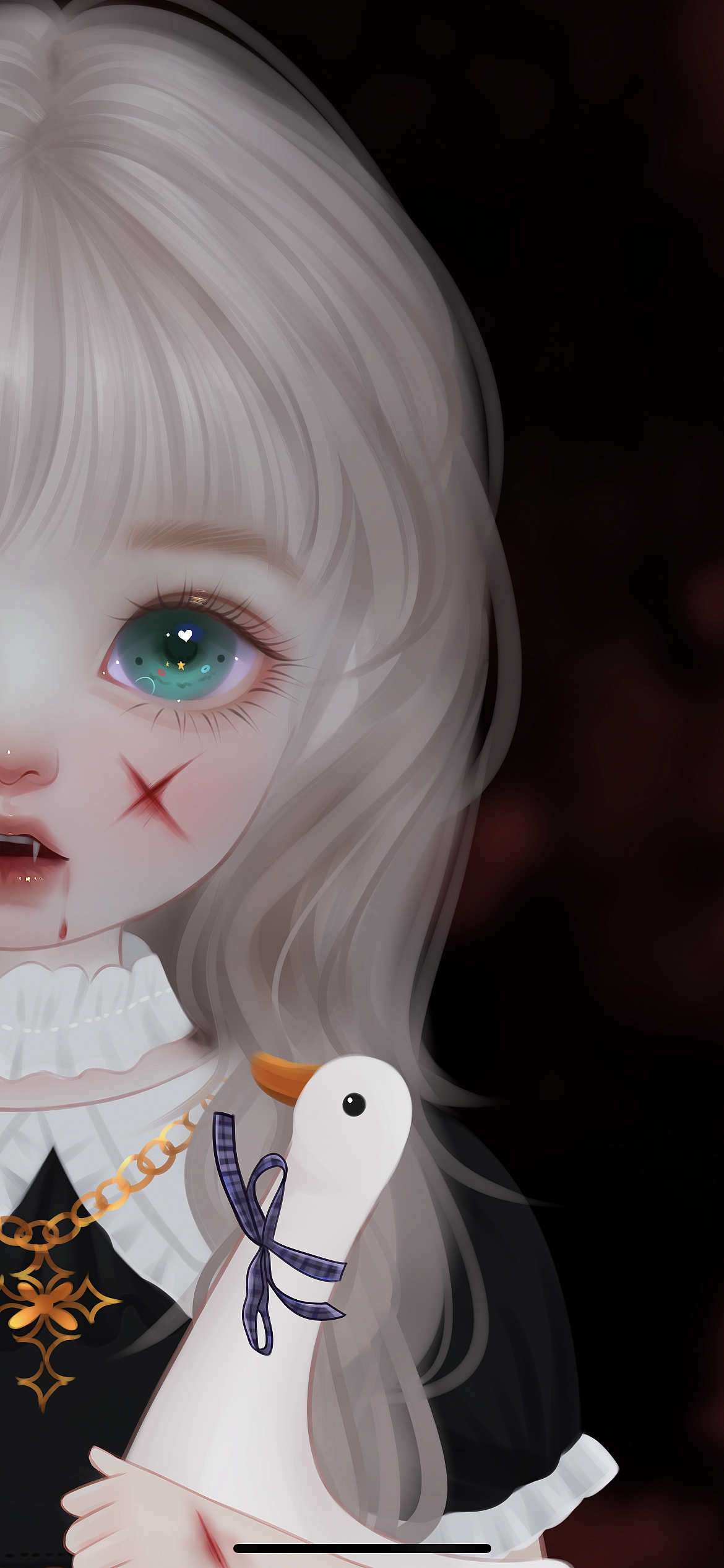 bjd娃娃暗黑风格手绘