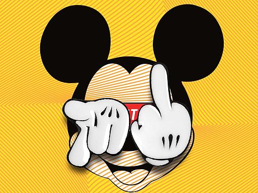 为NICK STUDIO 设计制作的——恶搞米鼠手势徽章