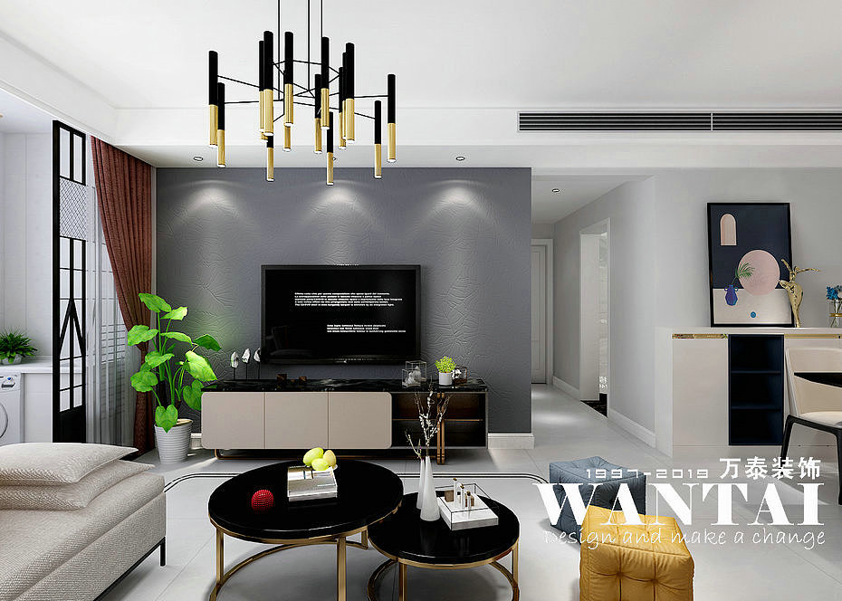 泰安天竹佳苑装修 | 天竹佳苑116m²现代简约装修效果图
