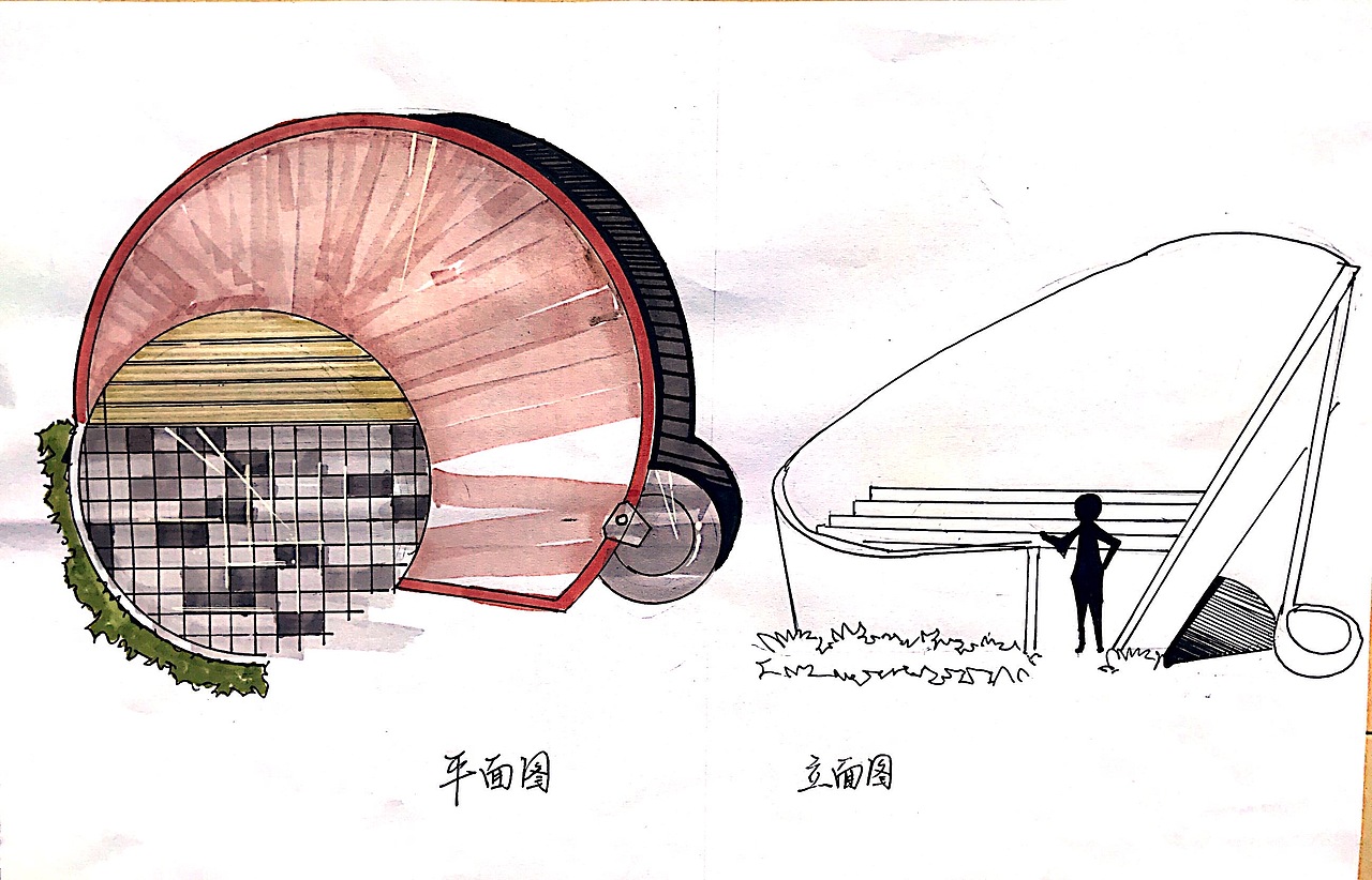 公共艺术作品手绘