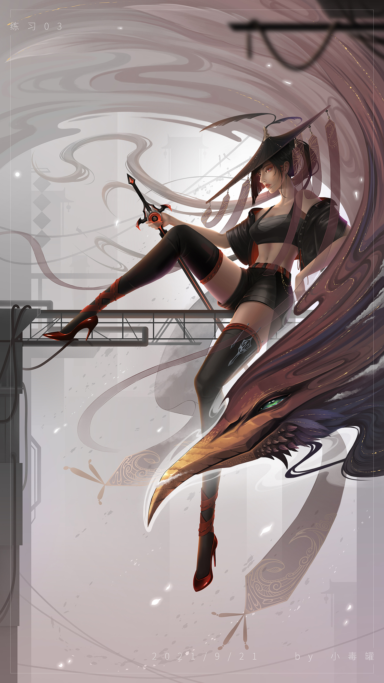 #练习04#当扈-独行剑客（图ZMjcxNDIxOTcy） - 创作习作 - 站酷设计师小毒罐原创素材 - 站酷ZCOOL