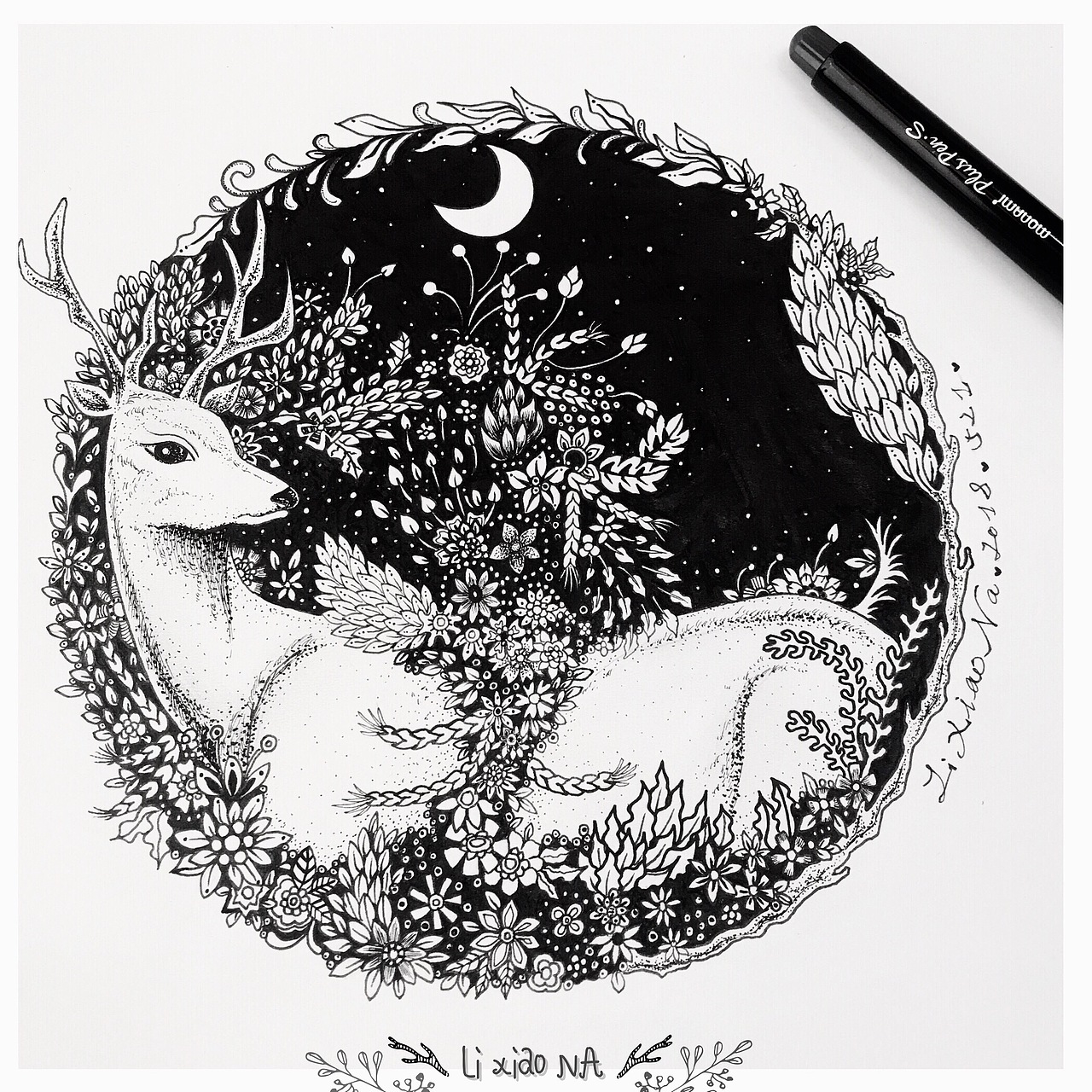 平面构成 针管笔 装饰画（图ZMTg3Nzg2MTMy） - 新锐潮流插画 - 站酷设计师不怕杀鸡的小猴子原创素材 - 站酷ZCOOL