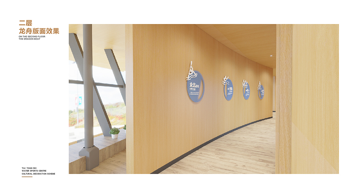 水上运动中心空间文化墙版面设计