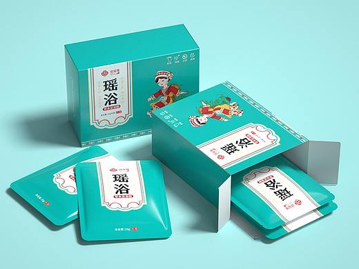 宫延楼 瑶浴足浴粉包装设计