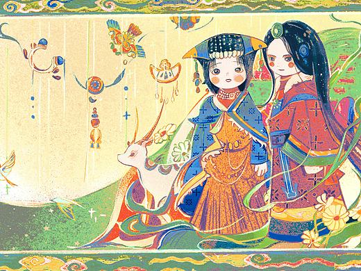 藏文化插画设计