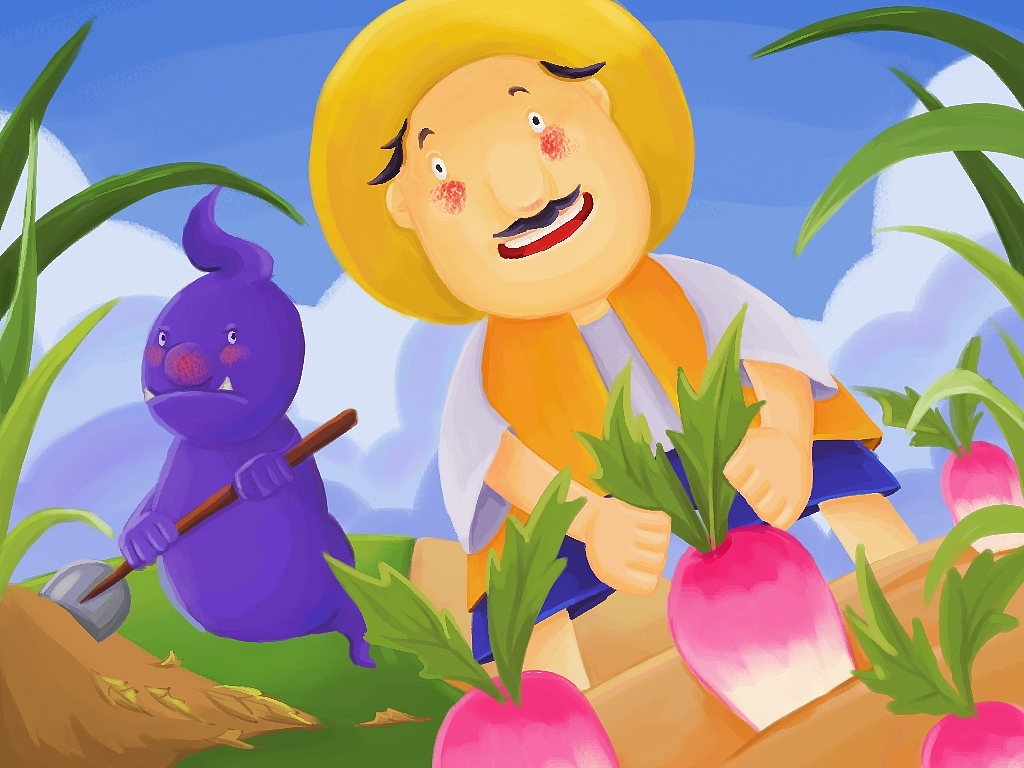 儿童插画 农夫与魔鬼（图ZMTcxMzU5NDA=） - 儿童插画 - 站酷设计师kikinight原创素材 - 站酷ZCOOL