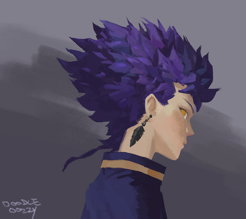 插画习作-紫发（图ZMjI4NDM4Nzky） - 创作习作 - 站酷设计师oozzy_chao原创素材 - 站酷ZCOOL