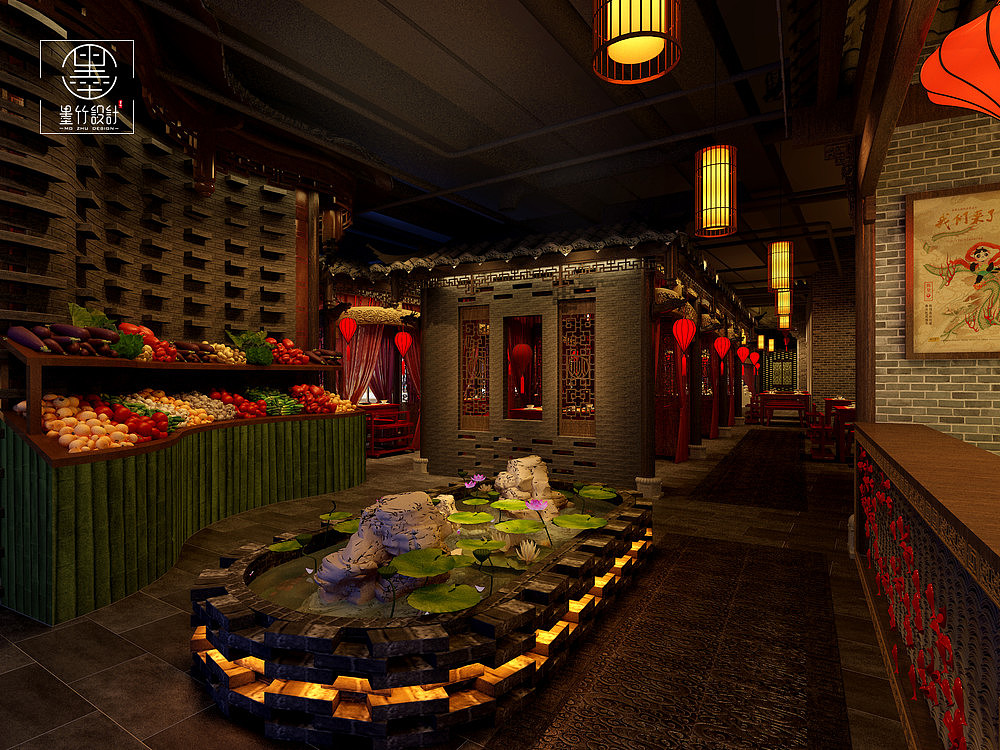 炊二哥火锅店设计(深圳店) |成都连锁火锅店设计公司