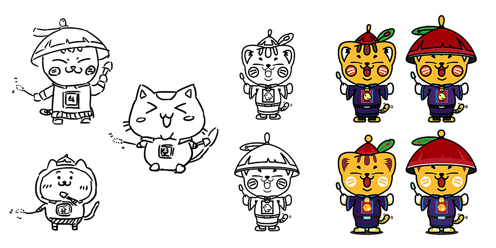 猫大臣卡通logo设计