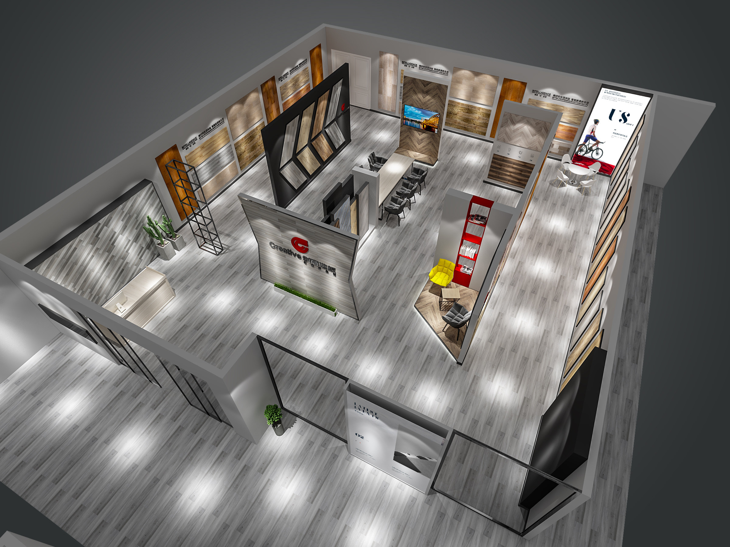 地板展厅|空间|家装设计|之學設計 - 原创作品 - 站酷 (ZCOOL)