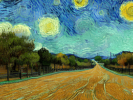 #AI创作实验室#乡村 星空 道路