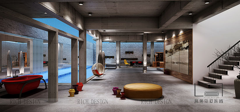 曦城别墅现代装修装饰，深圳装修公司