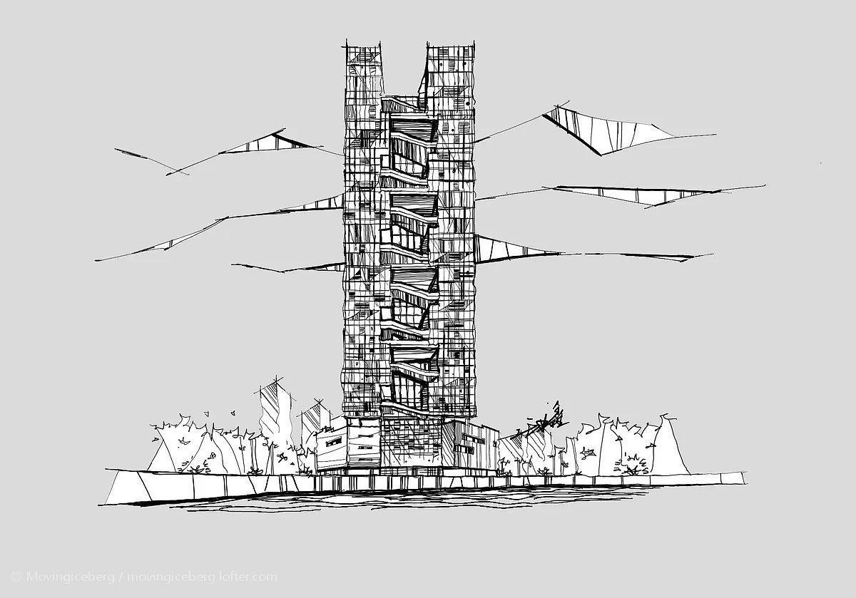 百度国际大厦（图ZMjc0NDE4MzE2） - 绘画 - 站酷设计师Arcxiv原创素材 - 站酷ZCOOL