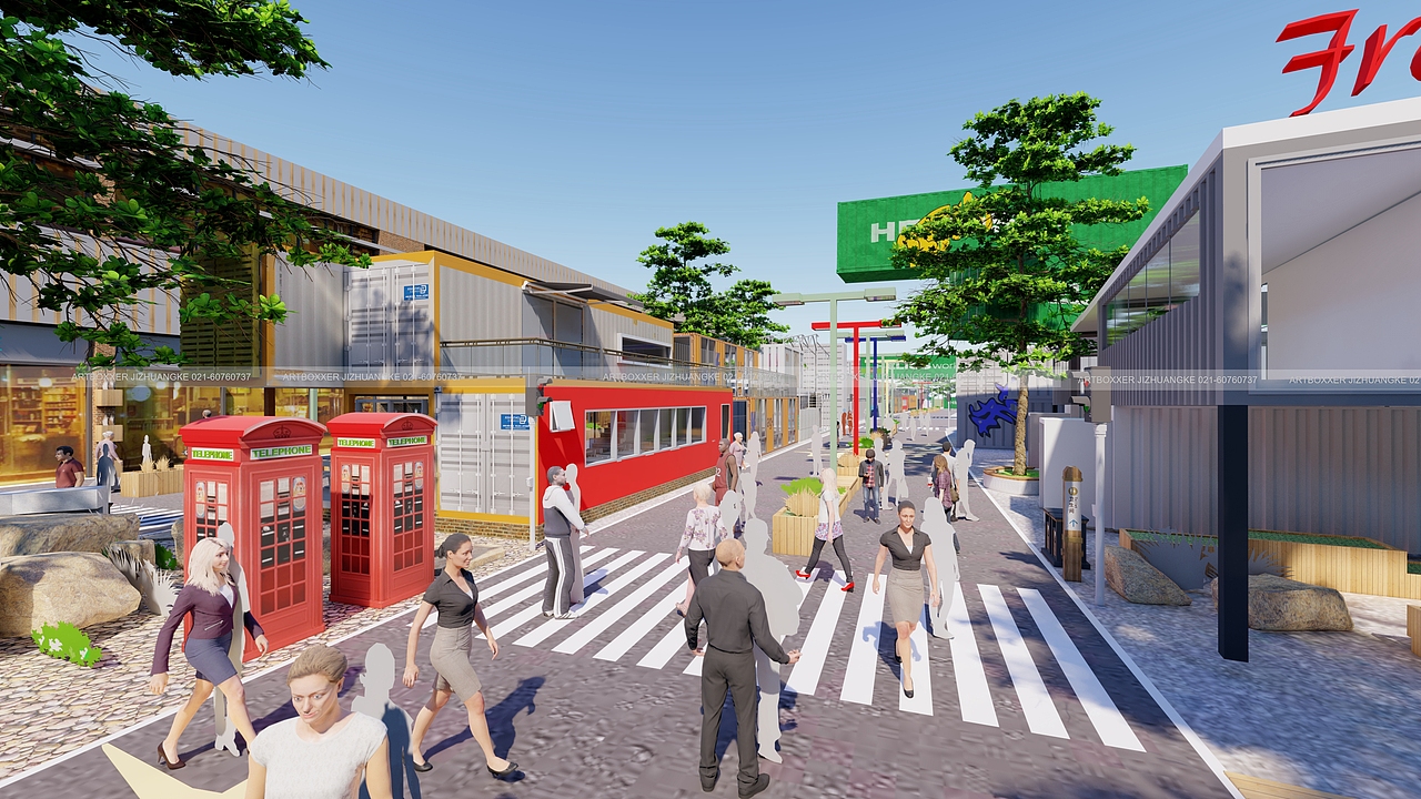 集装箱文创园 I 工业风集装箱创意商业街_上海集装客（图ZMjA3NzYwNjA4） - 建筑设计 - 站酷设计师集装客原创素材 - 站酷ZCOOL