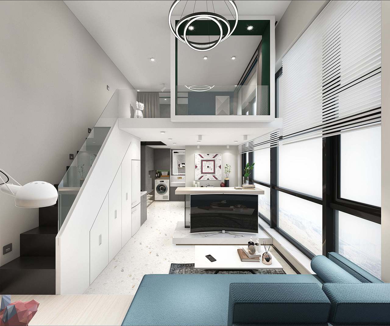 【复式公寓】现代小户型改造设计  寄托活力的梦想空间