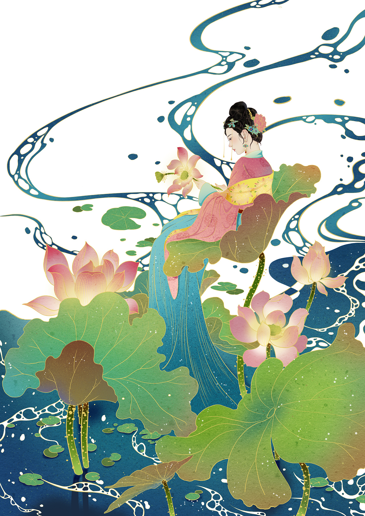 芙蓉池作|插画|商业插画|ruoga壴加 - 原创作品 - 站酷 (zcool)