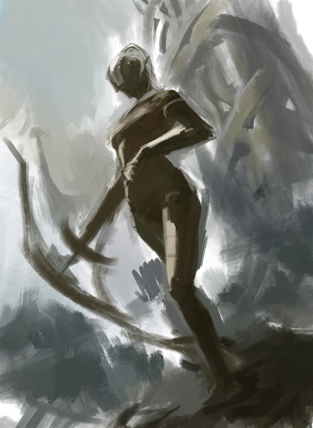 钟风华《女射手》步骤图分享（图ZMTEzNjI5NTU2） - 游戏原画 - 站酷设计师艺数绘CG原创素材 - 站酷ZCOOL